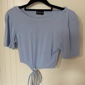 Blue crop top